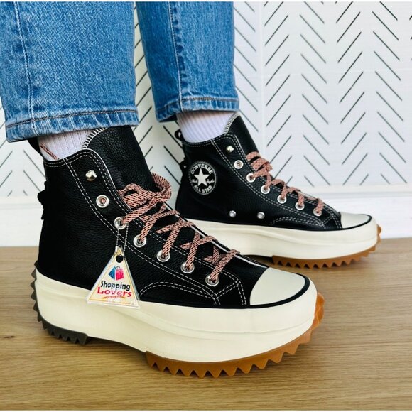 Converse Other - 🤩Converse Run Star Hike Men Shoes Sz 7 Platform Leather Hi Top A04306C Black